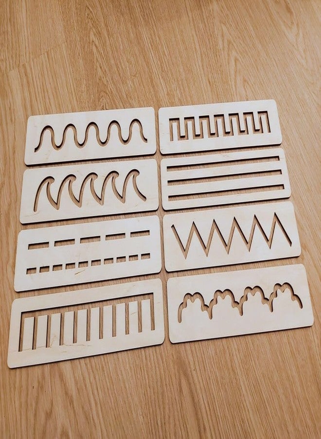 Curious Button Wooden Montessori Stencil Set for Toddler, Educational Toy for Kids, Wooden Stencils Set,Activity Toys for Kids - Image 4